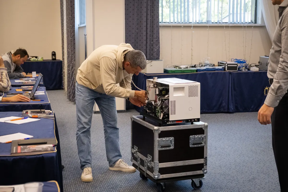 Participants of a VacMentor vacuum and leak testing course during a classroom session
