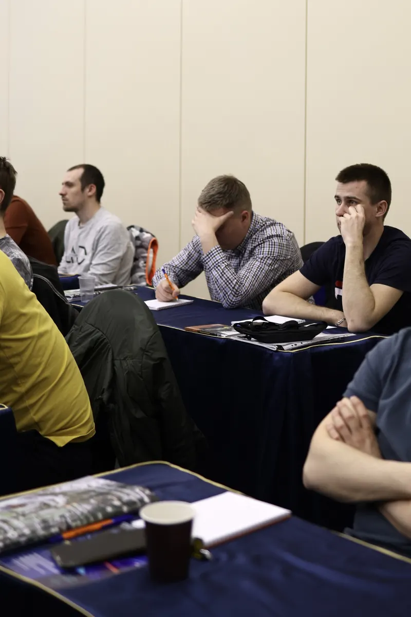Participants of a VacMentor vacuum and leak testing course during a classroom session